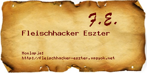 Fleischhacker Eszter névjegykártya